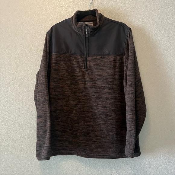 Roper Men's Brown & Black 3/4 Zip Micro Fleece Pullover 0692-6171 large - Picture 3 of 8